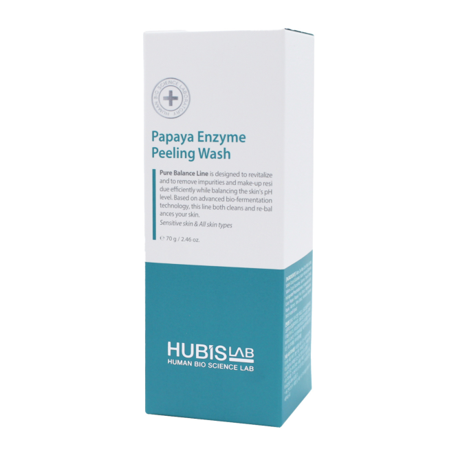 HUBISLAB PURE BALANCE VEIDO ŠVEITIKLIS SU PAPAJOS FERMENTAIS, 70 G