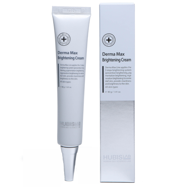 HUBISLAB DERMA MAX ŠVIESINAMASIS VEIDO KREMAS, 40 G