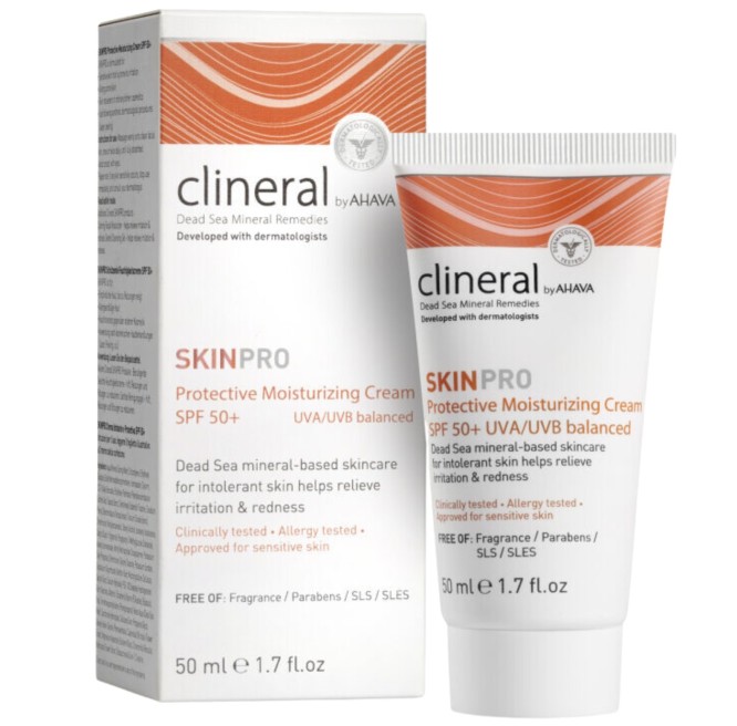 AHAVA CLINERAL SKINPRO APSAUGINIS DRĖKINAMASIS KREMAS SPF 50, 50 ML
