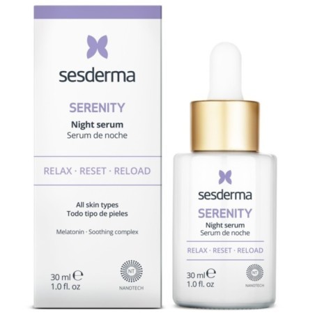SESDERMA SERENITY NAKTINIS LIPOSOMINIS SERUMAS SU MELATONINU, 30 ML