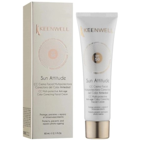 KEENWELL SUN ATTITUDE APSAUGINIS CC KREMAS SU SPALVA SPF 50, 60 ml