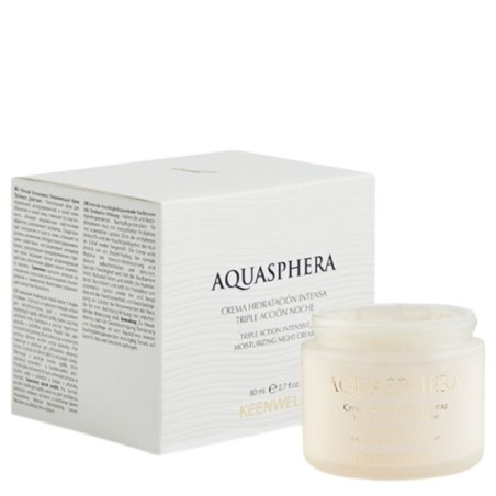 KEENWELL AQUASPHERA TREJOPO POVEIKIO INTENSYVIAI DRĖKINANTIS NAKTINIS KREMAS, 80 ML