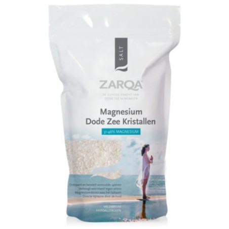 ZARQA NEGYVOSIOS JŪROS DRUSKA SU GRYNAIS MAGNIO KRISTALAIS, 1 KG