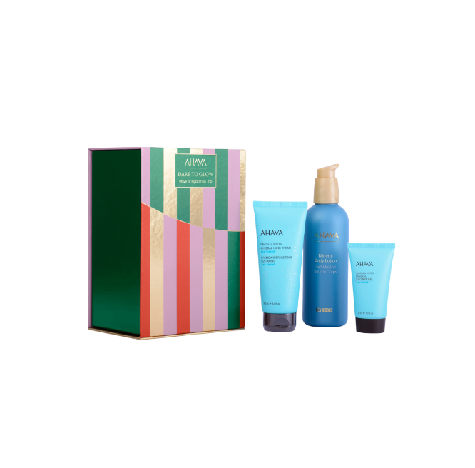 AHAVA DARE TO GLOW WAVE OF HYDRATION TRIO DOVANŲ RINKINYS