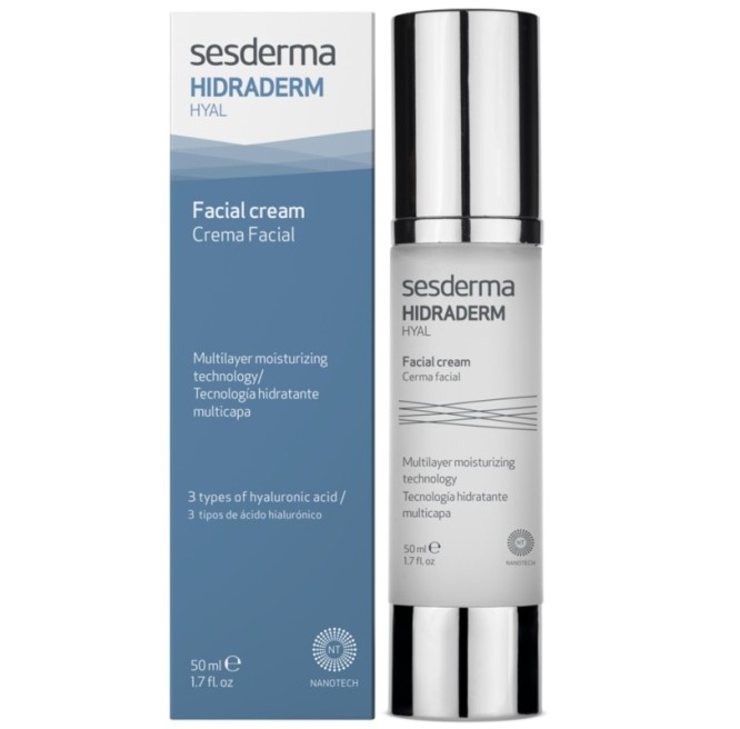 SESDERMA HIDRADERM HYAL DRĖKINAMASIS VEIDO KREMAS, 50 ML