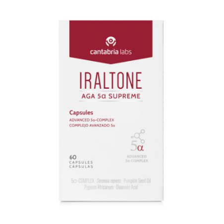 CANTABRIA LABS IRALTONE AGA 5-ALFA SUPREME KAPSULĖS, 60 KAPSULIŲ