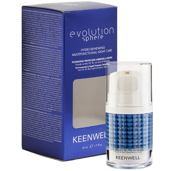 KEENWELL EVOLUTION SPHERE DRĖKINAMASIS ATKURIAMASIS NAKTINIS VEIDO KREMAS, 50 ml