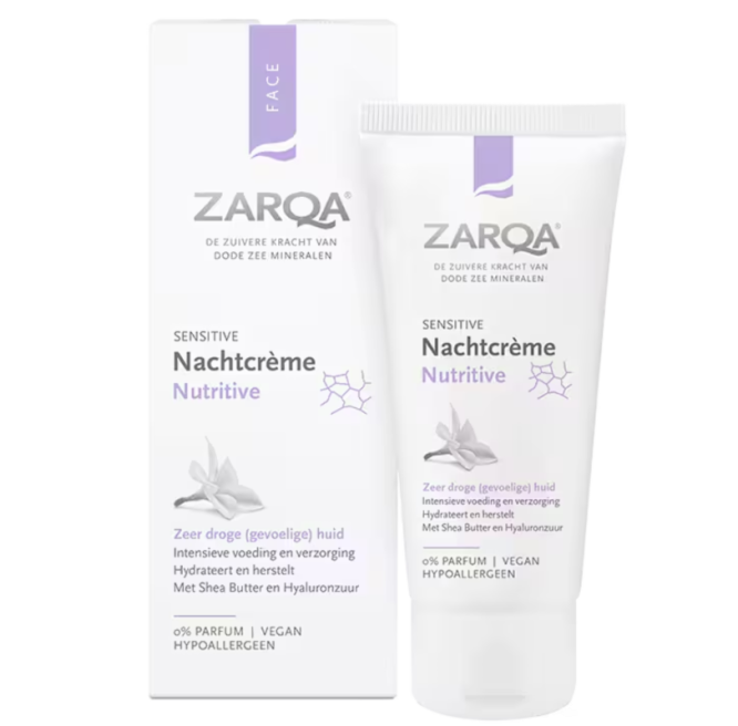 ZARQA MAITINAMASIS NAKTINIS VEIDO KREMAS, 50 ML