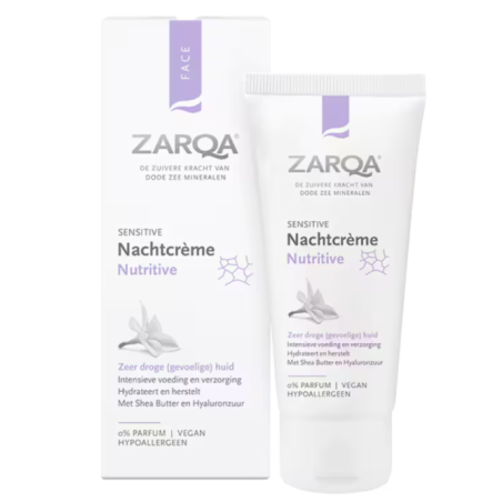 ZARQA MAITINAMASIS NAKTINIS VEIDO KREMAS, 50 ML