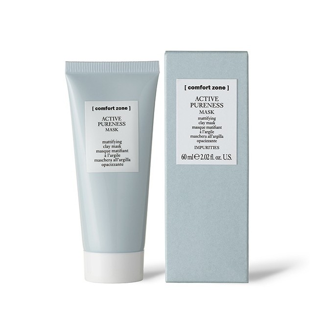 COMFORT ZONE ACTIVE PURENESS matiškumo suteikianti molio kaukė, 60 ml