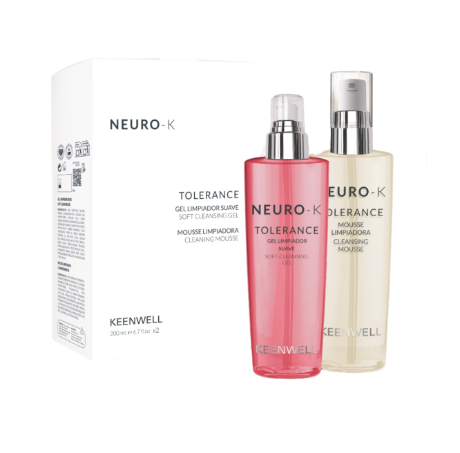KEENWELL NEURO-K RINKINYS JAUTRIOS ODOS PRIEŽIŪRAI (ŠVELNUS VALOMASIS GELIS 200 ML + VALOMOSIOS PUTOS 200 ML) 