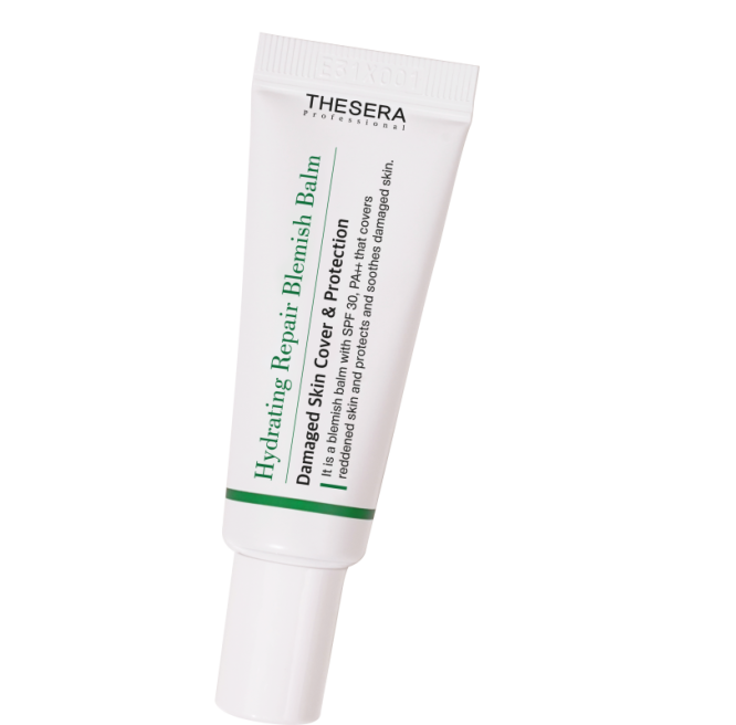THESERA HYDRATING REPAIR BLEMISH BALM VEIDO KREMAS SU SPALVA SPF 30, 10 ML (2 ATSPALVIS)