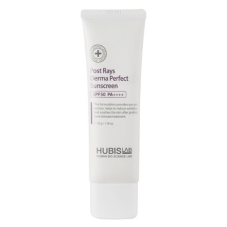 HUBISLAB POST RAYS DERMA PERFECT VEIDO KREMAS NUO SAULĖS SPF 50, 50 G