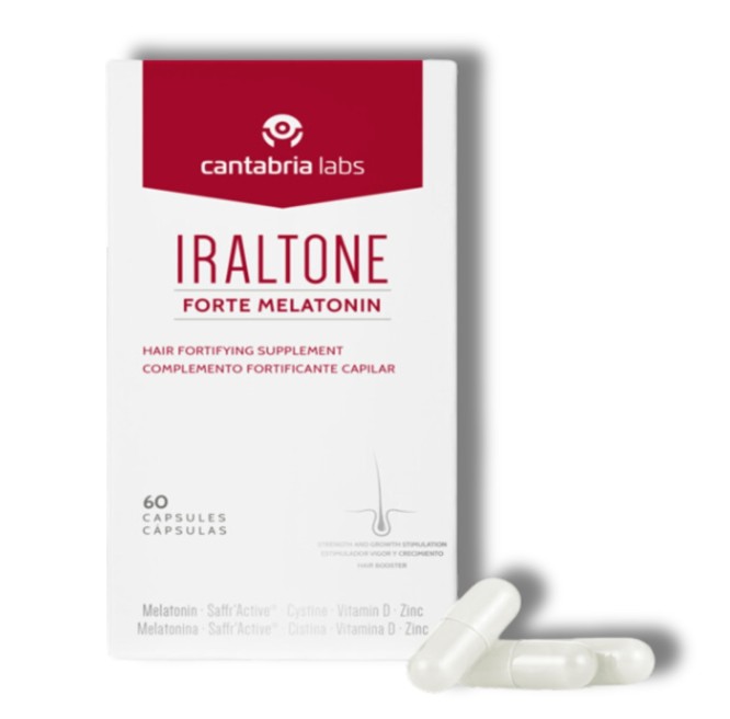 IRALTONE FORTE MELATONIN MAISTO PAPILDAI PLAUKAMS, 60 kapsulių