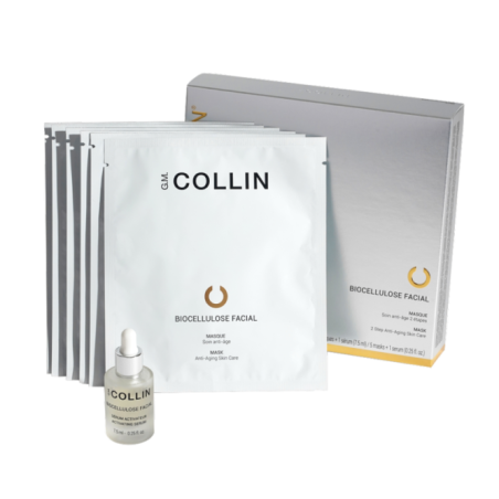 G.M. COLLIN BIOCELIULIOZINĖ VEIDO KAUKĖ SU SERUMU, 5 VNT + 7 ML