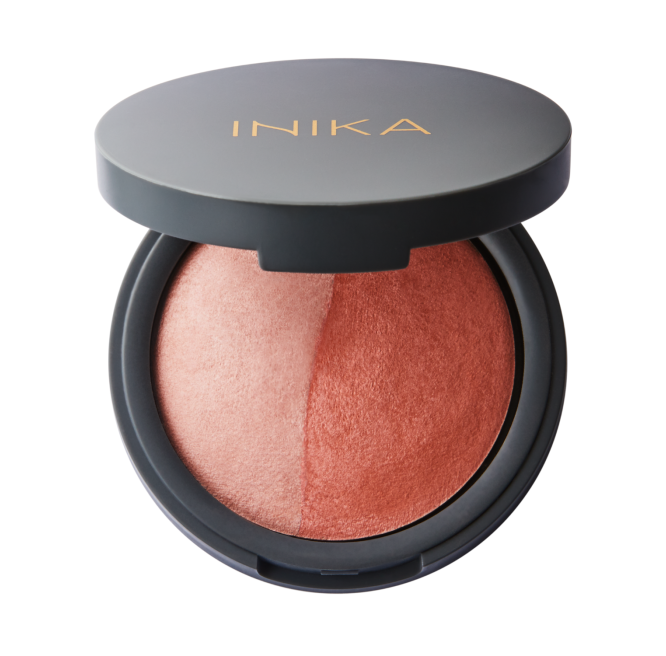 INIKA ORGANIC KOMPAKTINIAI MINERALINIAI SKAISTALAI DUO - Burnt Peach, 6.5 g