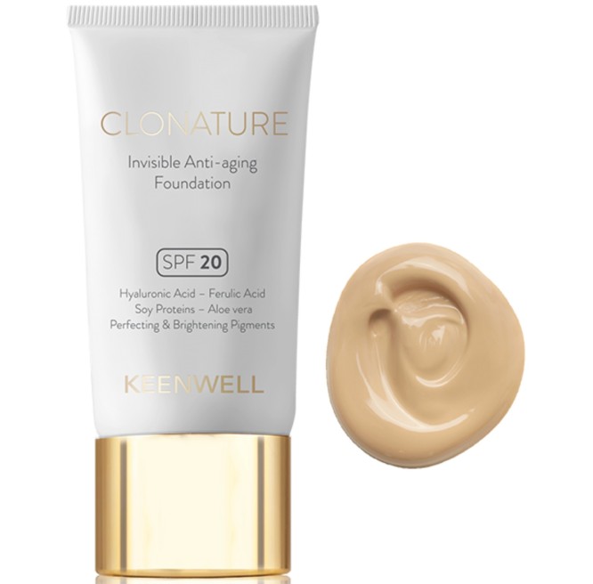 KEENWELL CLONATURE JAUNINANTIS MAKIAŽO PAGRINDAS SPF20, 30 ML (Nr.3)