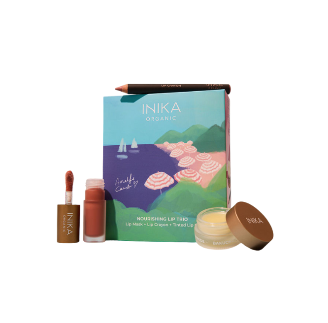 INIKA NOURISHING LIP CARE TRIO DOVANŲ RINKINYS