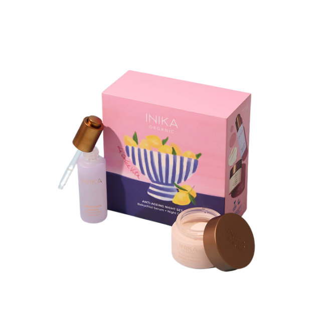 INIKA ANTI-AGEING NIGHT DUO DOVANŲ RINKINYS