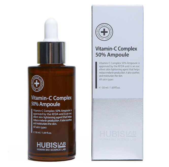 HUBISLAB AMPULĖ SU 50% VITAMINO C KOMPLEKSU, 50 ML