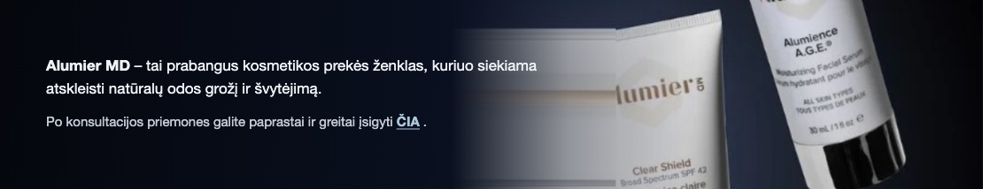 Kelias į sveikesnę ir gražesnę odą prasideda čia. Atraskite profesionalią odos priežiūrą su AlumierMD.